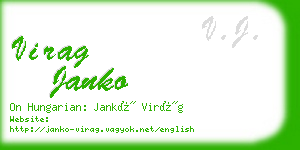virag janko business card